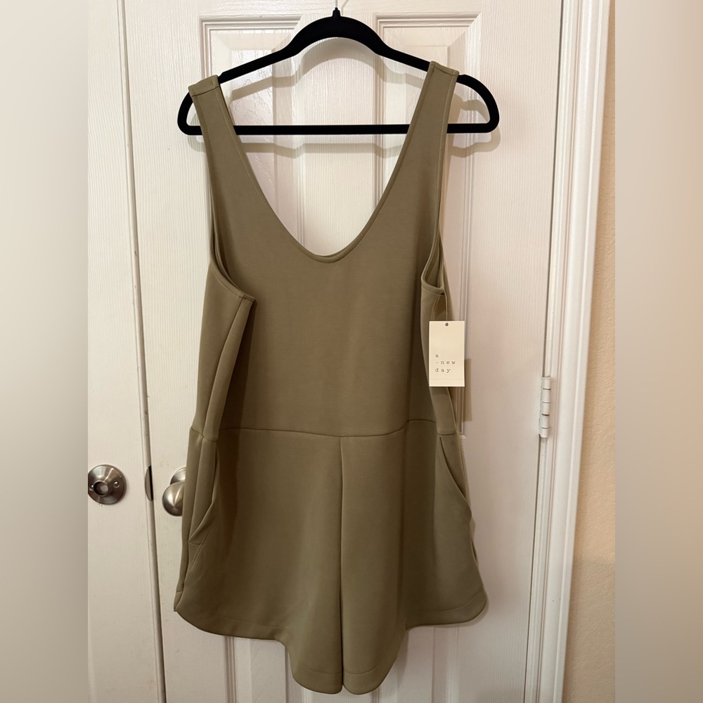 NWT New Day Olive green Sleeveless Romper L